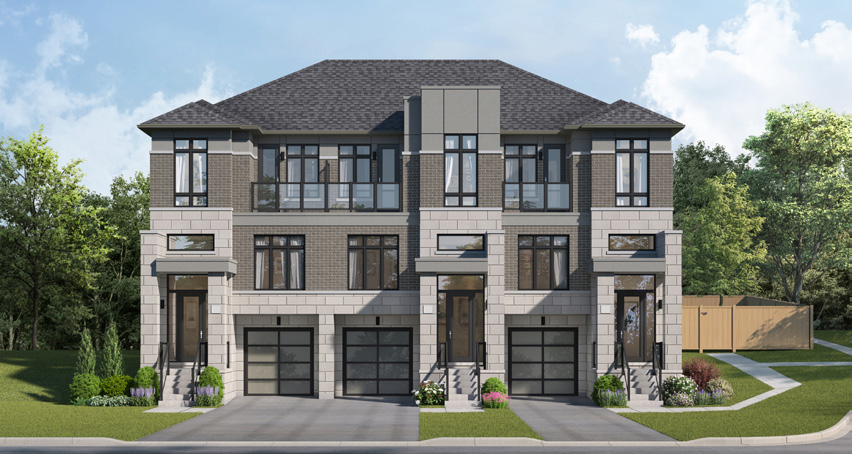 Front Split townhomes at Thornhill Trails
